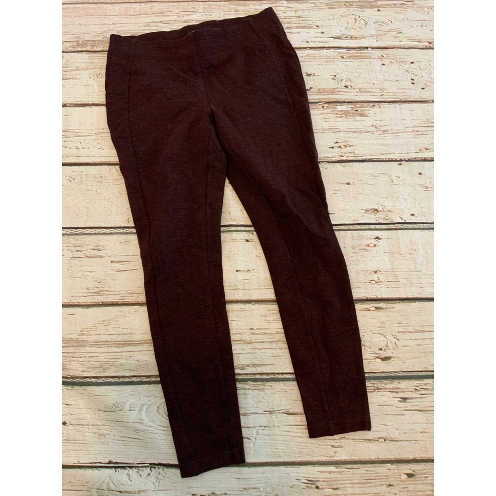 Ann Taylor Loft Petites Burgundy Marl Knit Leggings Slim Fit Pants‎ SP Maroon